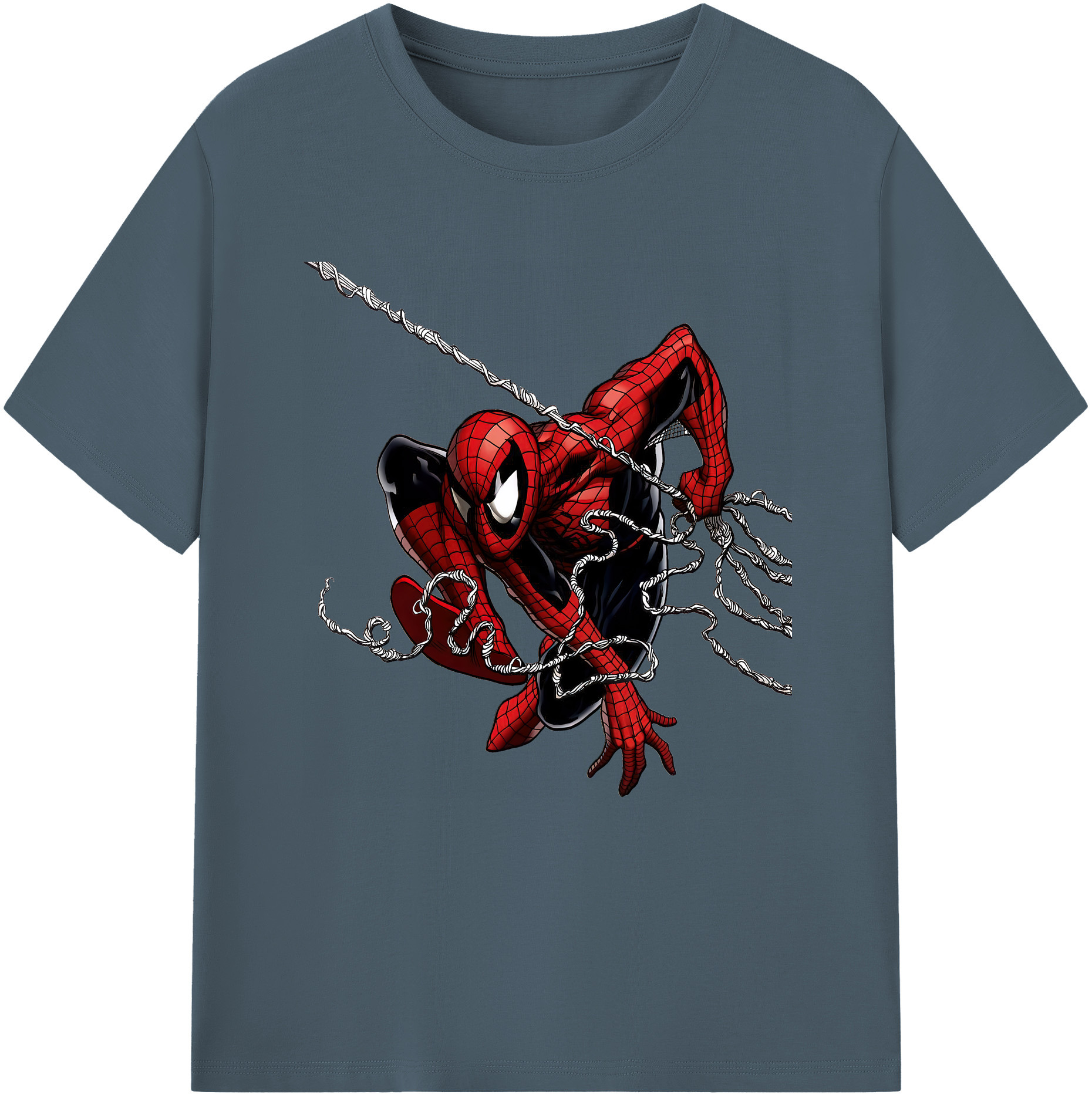（画像用） Spider Man スパイダーマン 綿100％半袖Tシャツ（フロントプリント）